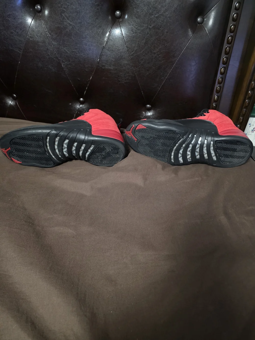 Men's Red and Black High-Top Athletic Shoes